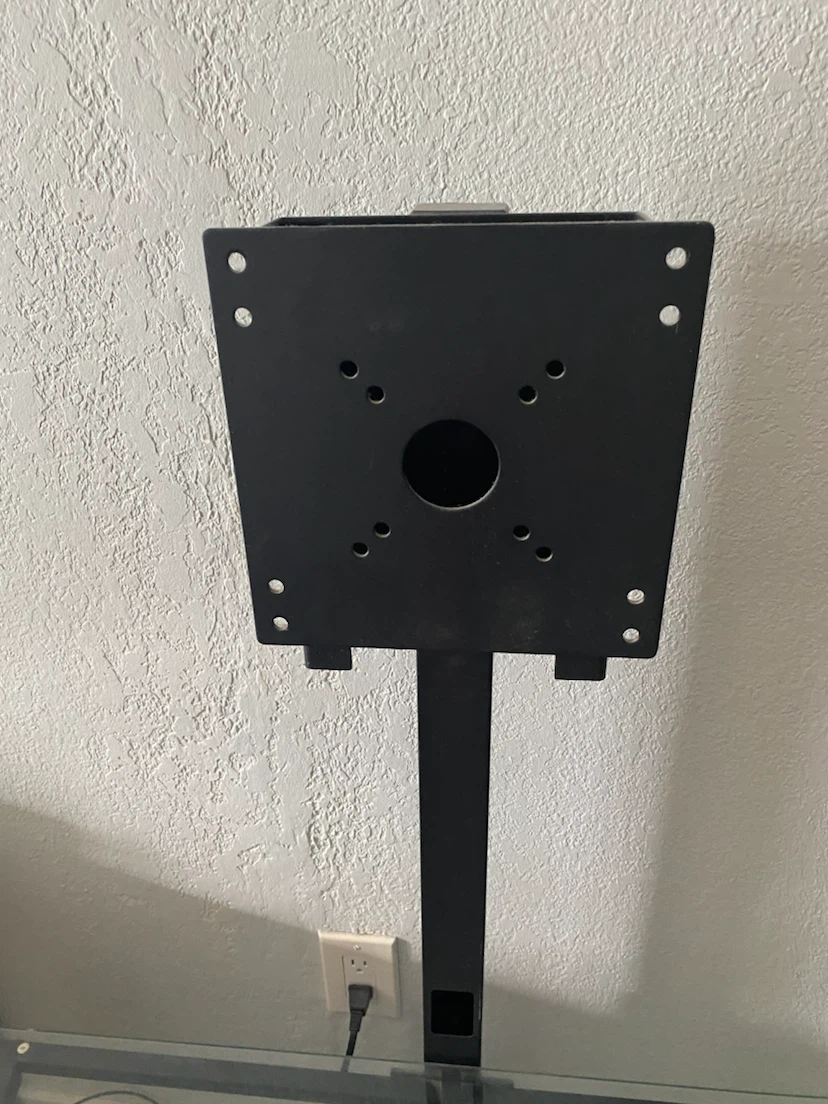 Black Glass TV Stand with Mount - photo 2