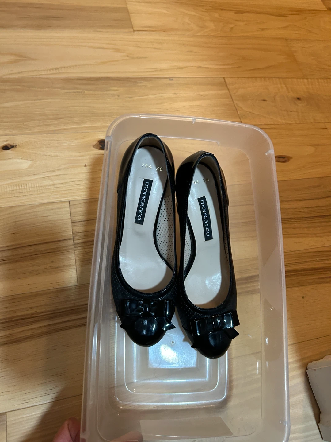 Monica Ricci Black Bow Heels - Size 36