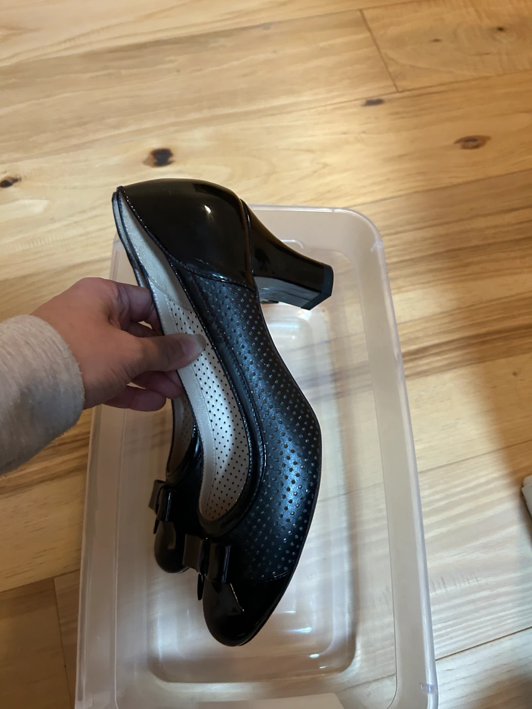 Monica Ricci Black Bow Heels - Size 36 - photo 2