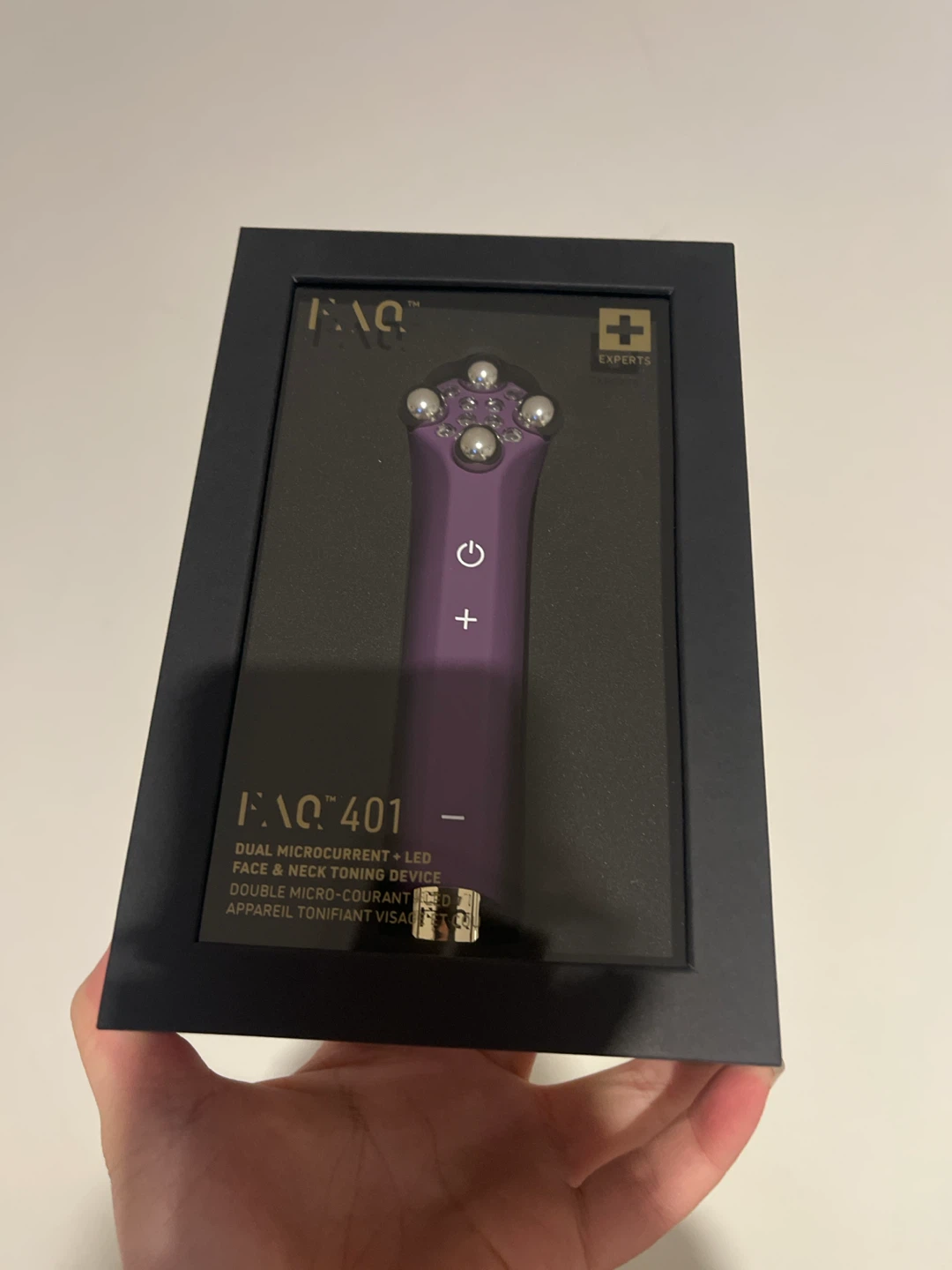 FAQ 401 Dual Microcurrent + LED Face & Neck Toning Device