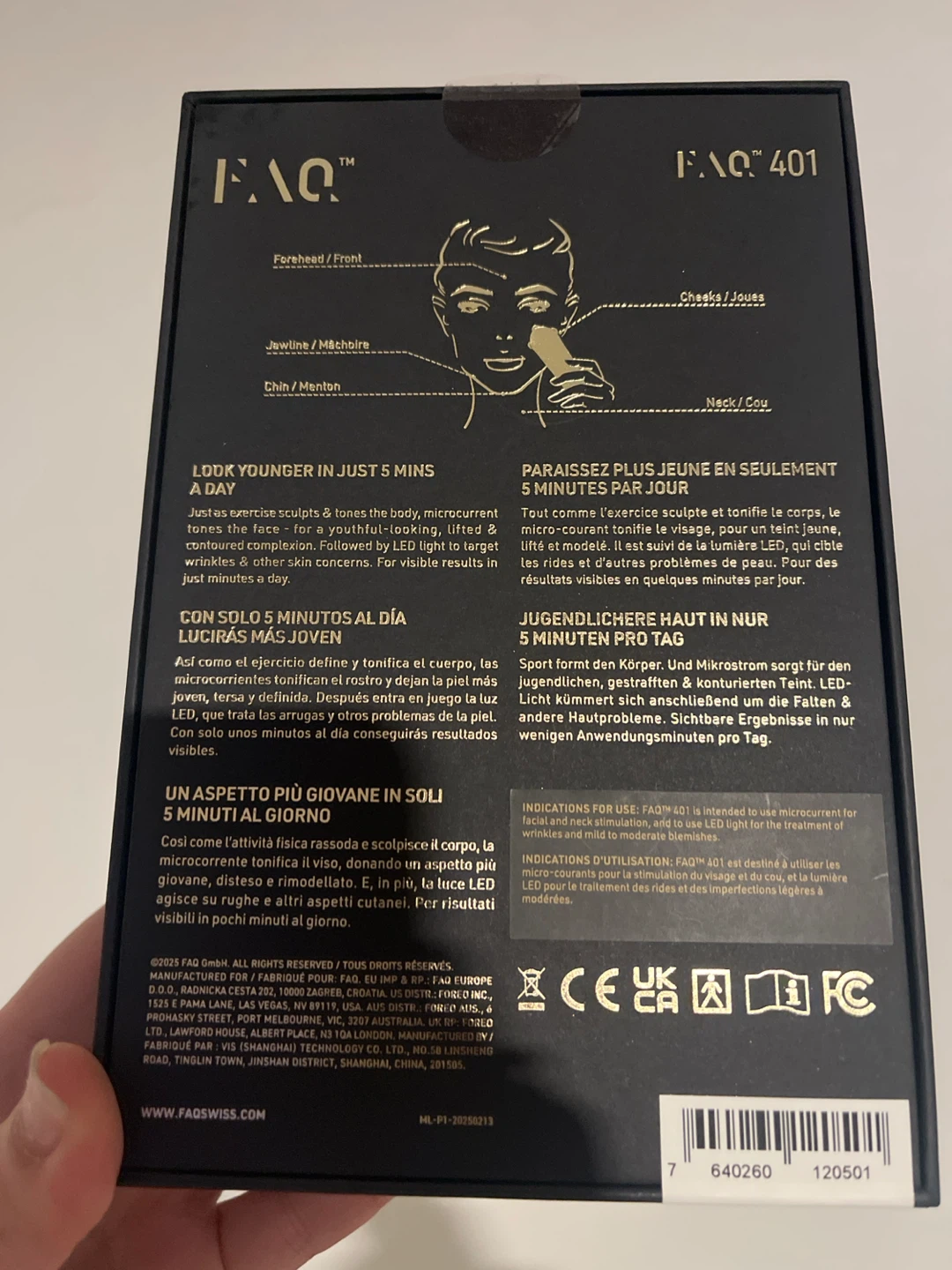 FAQ 401 Dual Microcurrent + LED Face & Neck Toning Device - photo 2