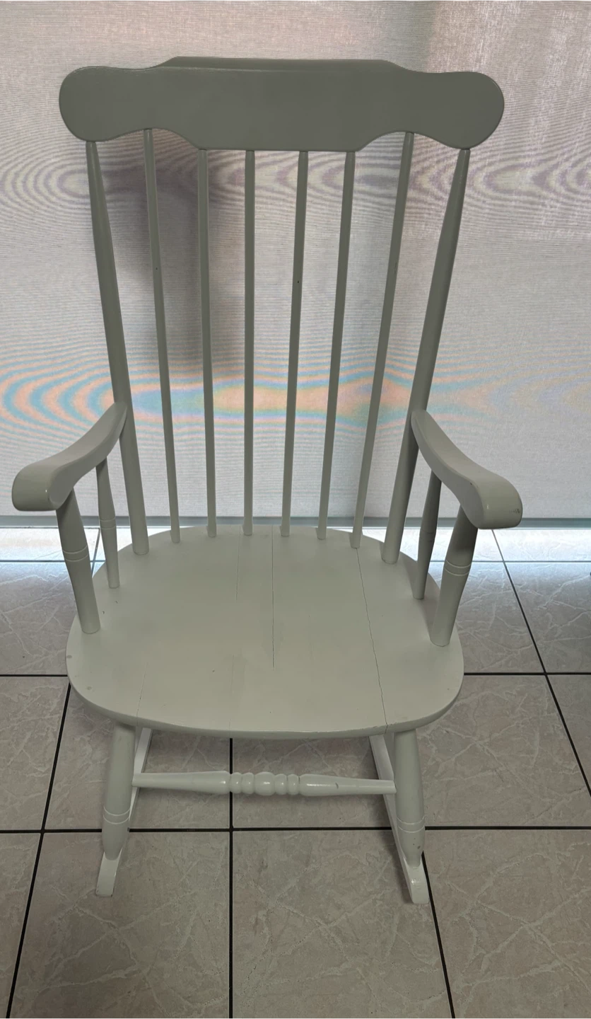 White Wooden Rocking Chair