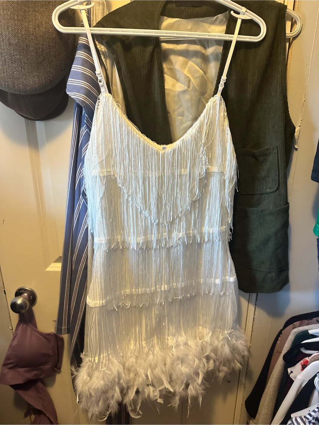 White Flapper Fringe Dress - photo 2