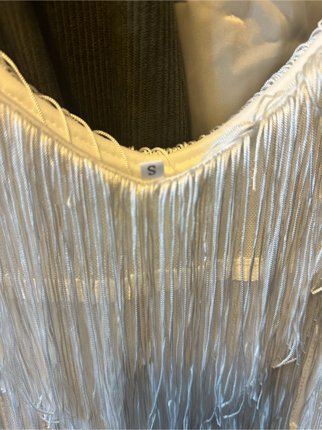 White Flapper Fringe Dress - photo 3