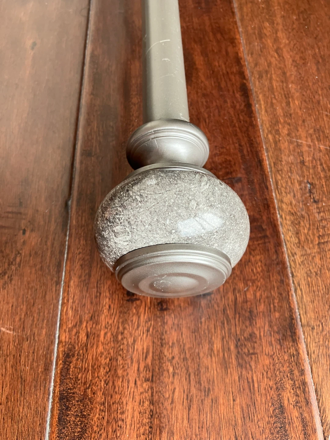 Grey metal curtain rod, extendable 4’ to 10’. - photo 2
