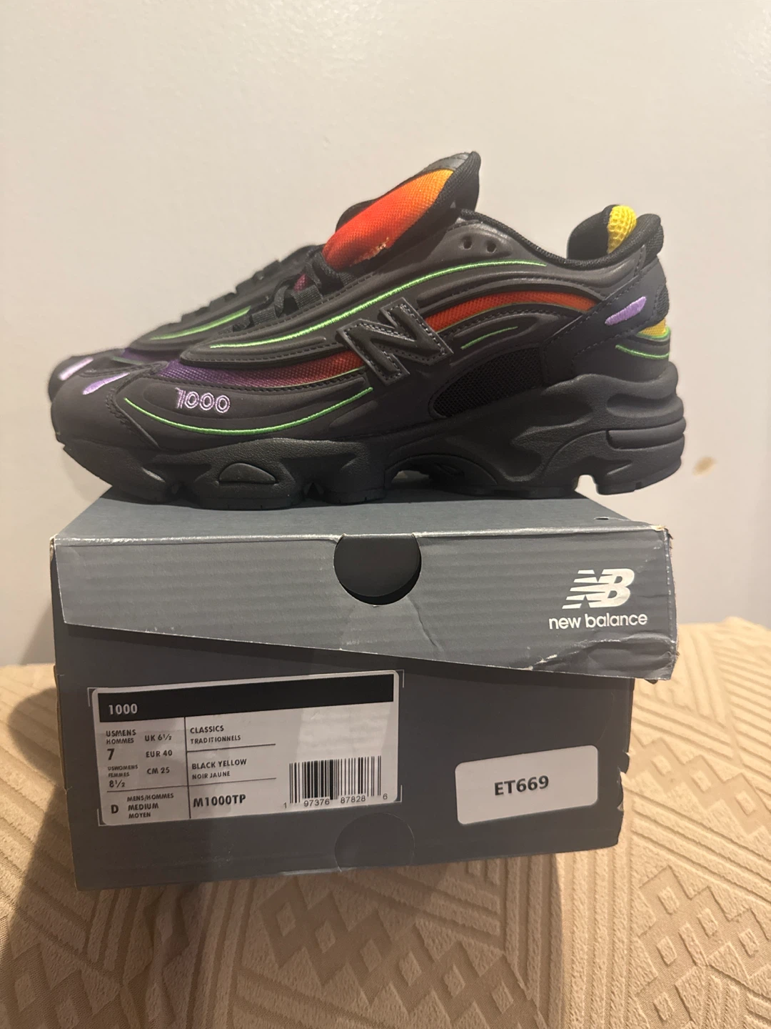 New Balance 1000 "Black Yellow" M1000TP US 7