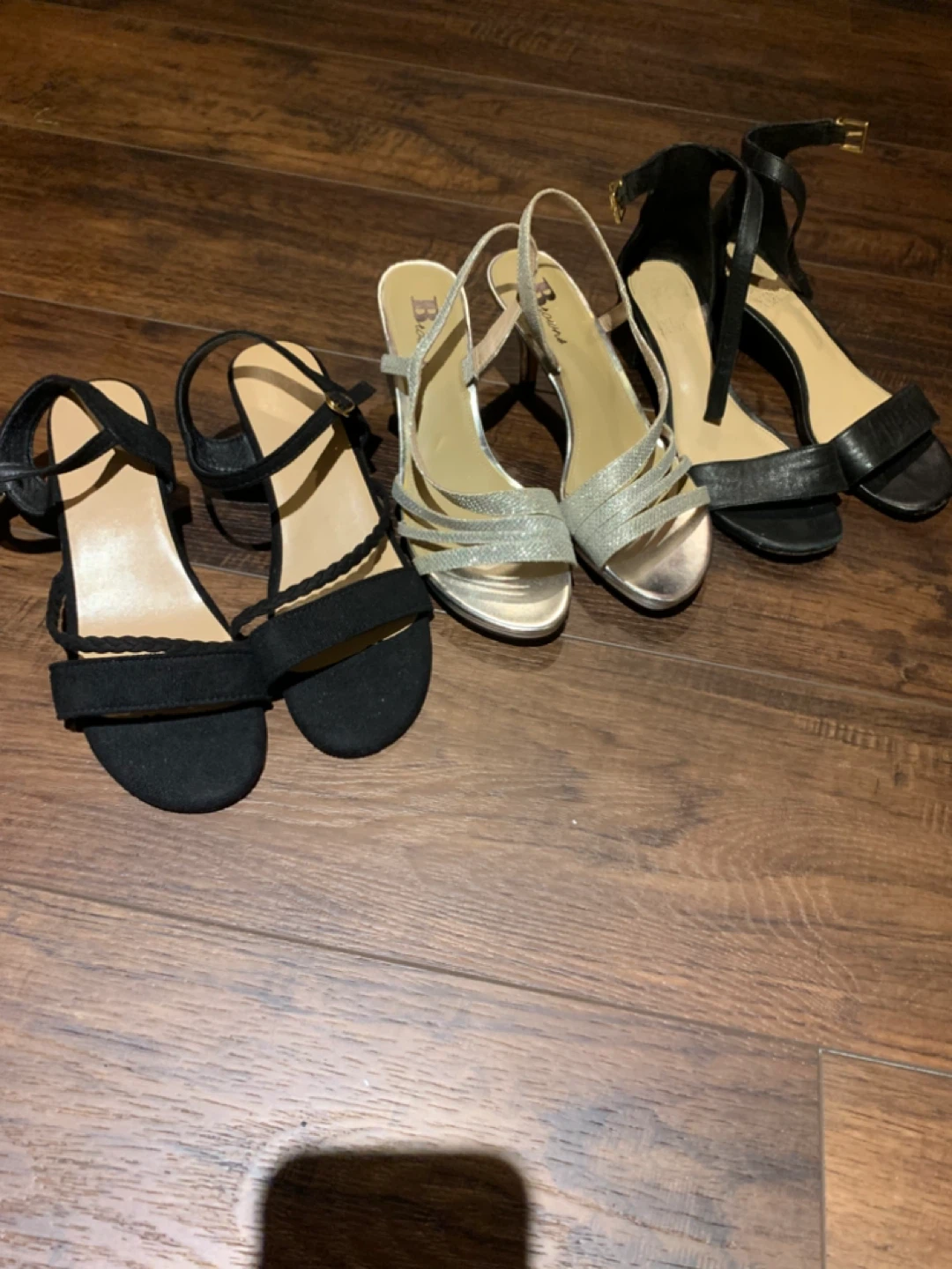BrandX Heels - Black & Silver Sparkle