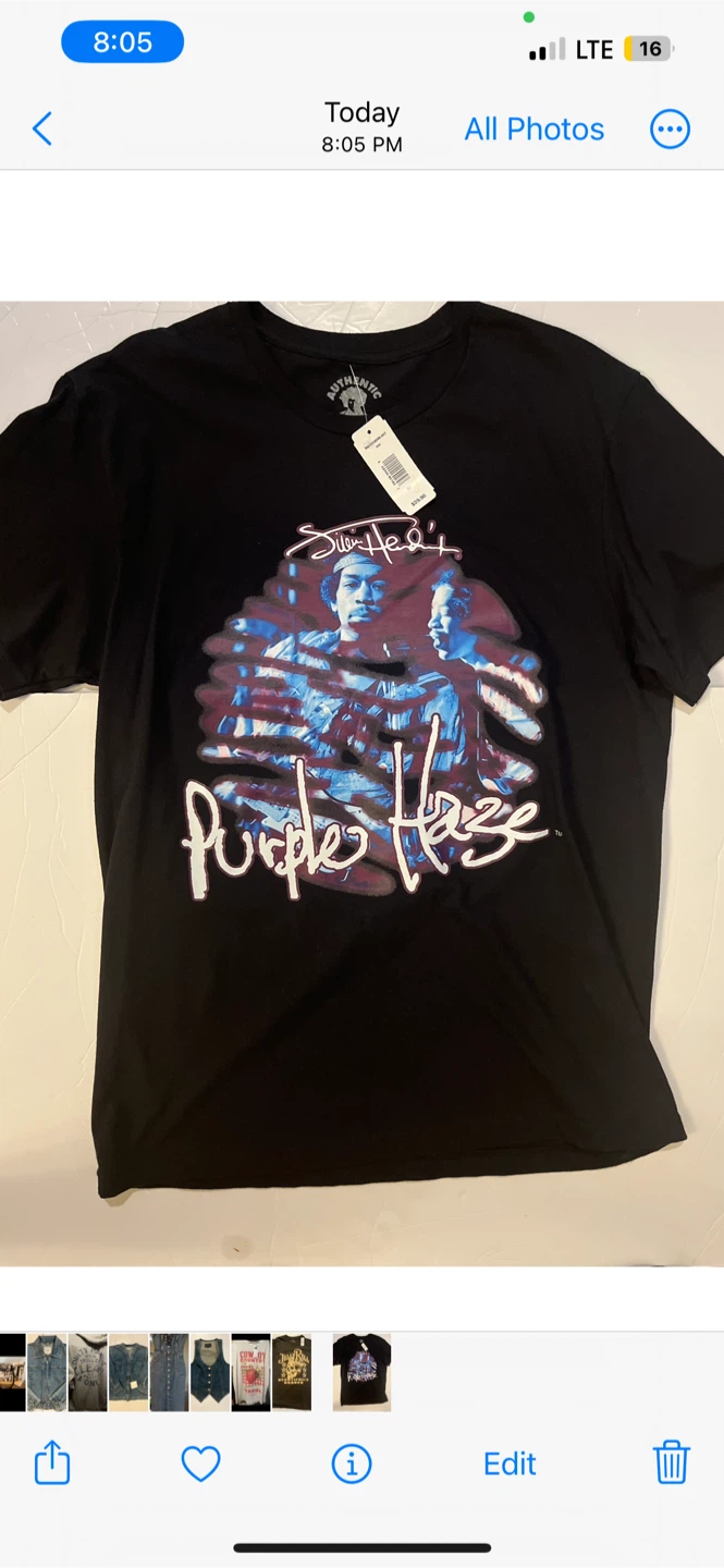 Authentic Brand Jimi Hendrix Purple Haze T-Shirt