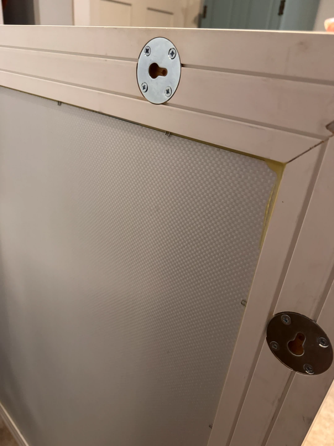 White Framed Wall Mirror - photo 2