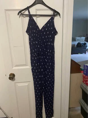 Navy blue printed jumpsuit - photo 2