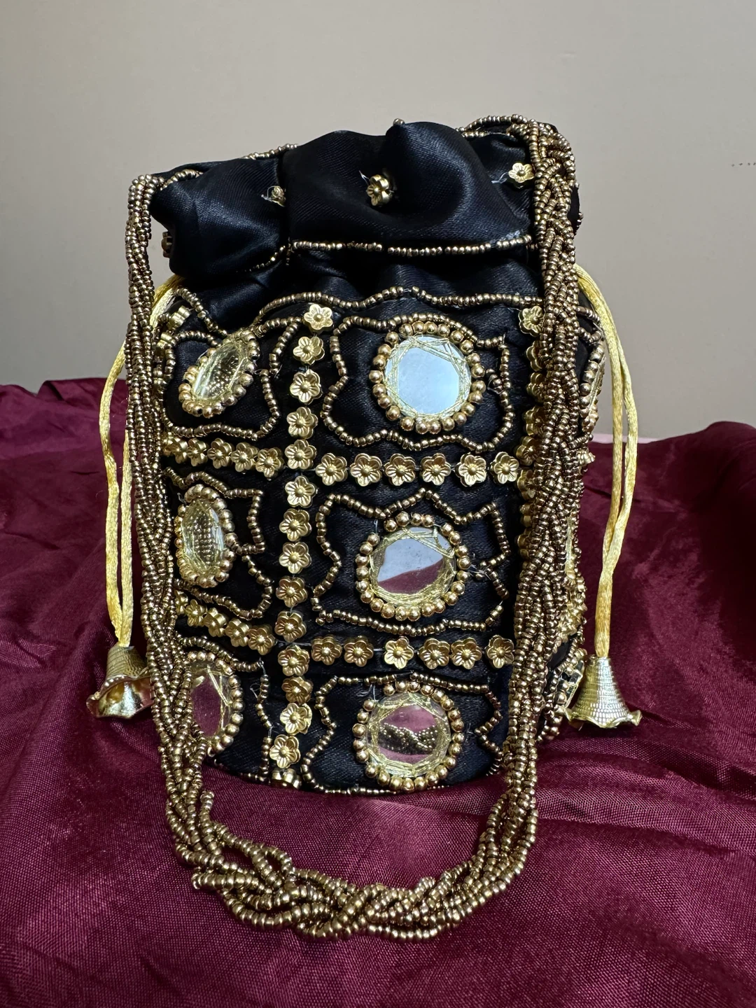 Stylish satin potli bag /clutch / purse