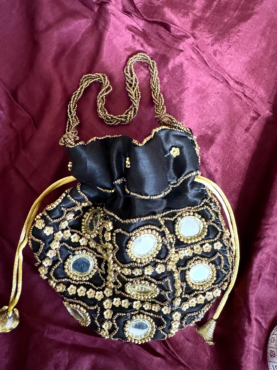 Stylish satin potli bag /clutch / purse - photo 3