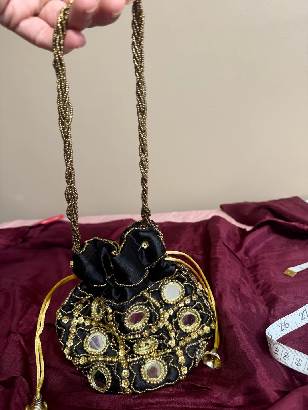Stylish satin potli bag /clutch / purse - photo 4
