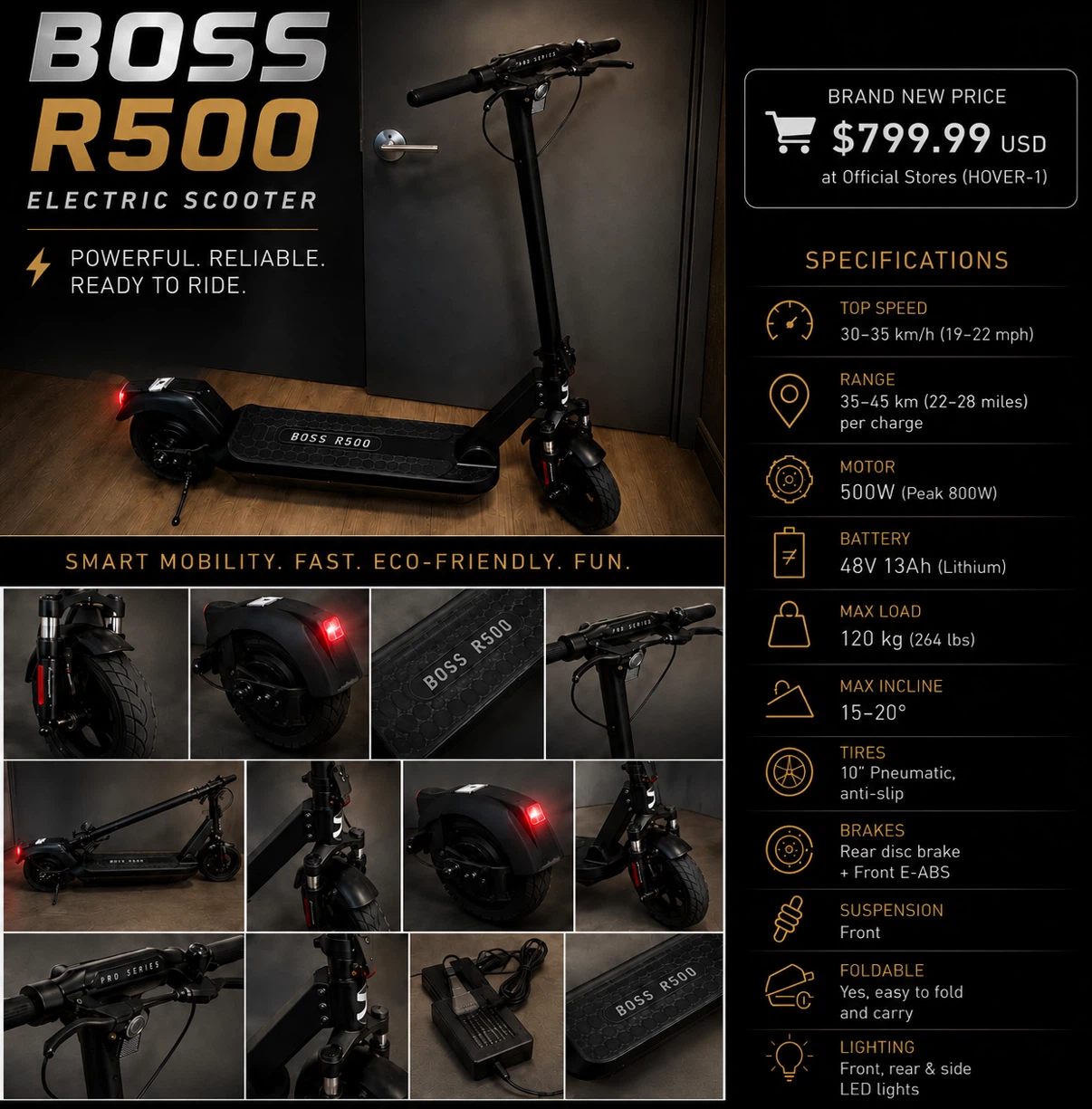 BOSS R500 Electric Scooter