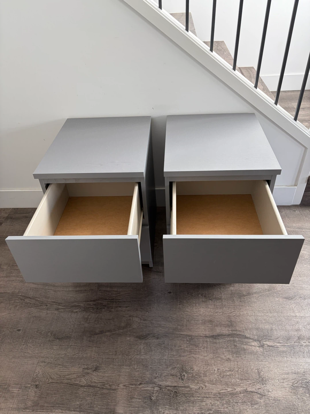 pair of IKEA nightstands in grey colour - photo 2