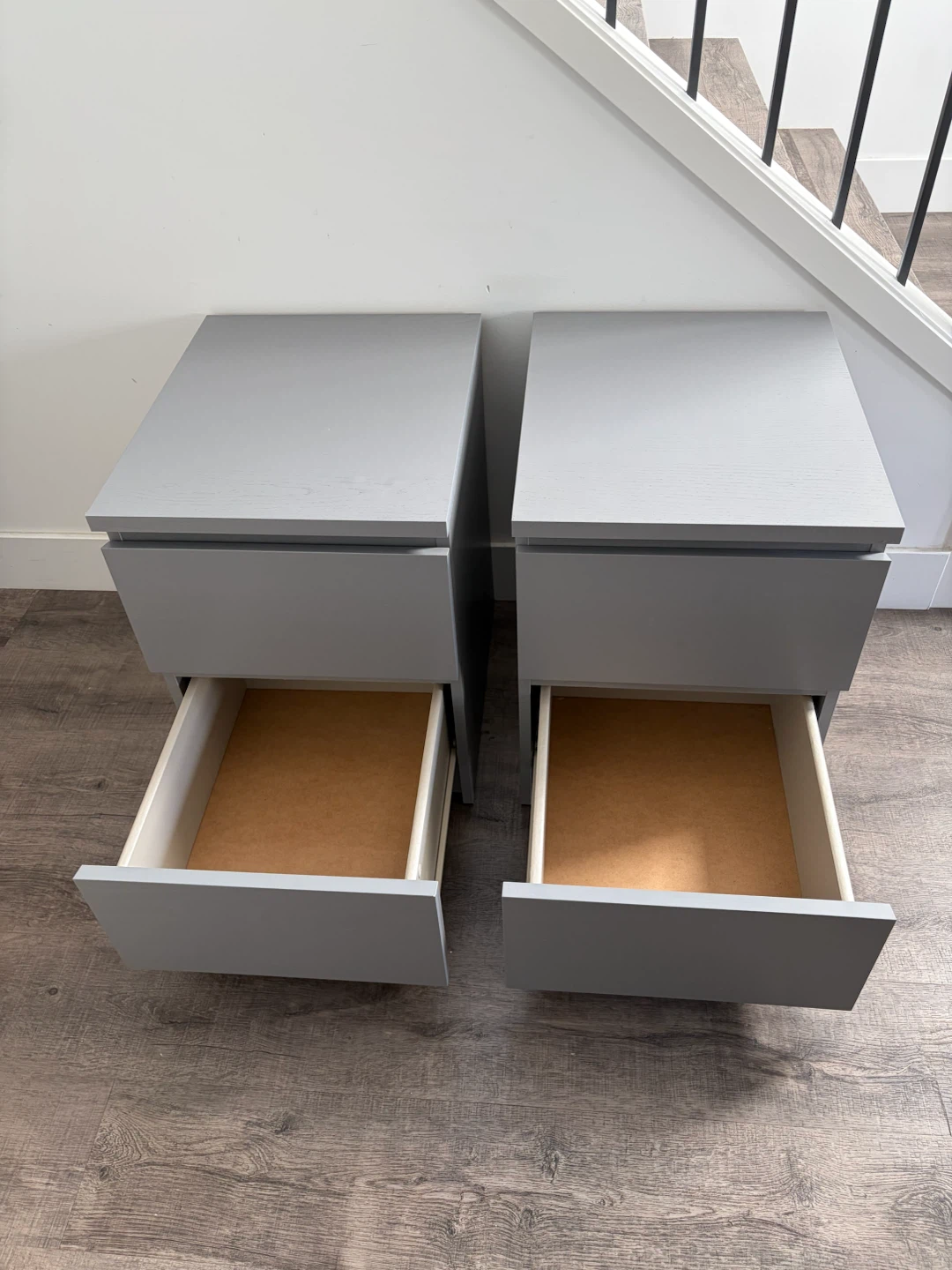 pair of IKEA nightstands in grey colour - photo 3