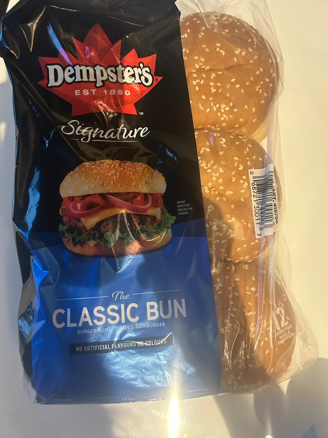 Dempster's Signature Classic Bun Hamburger Buns (12 Pack)