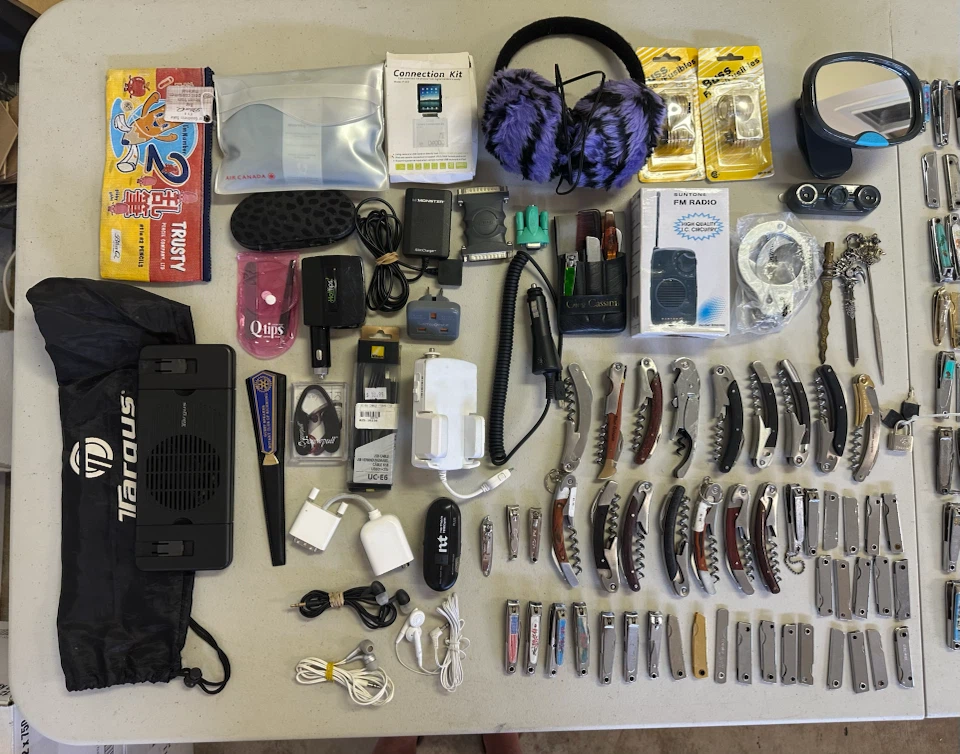 Confiscated and Lost Items from YVR Airport.