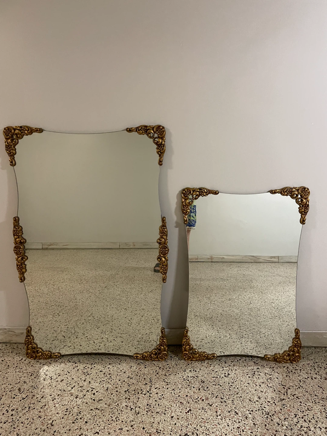 Ornate Gold Corner Mirrors (Set of 2) - photo 2