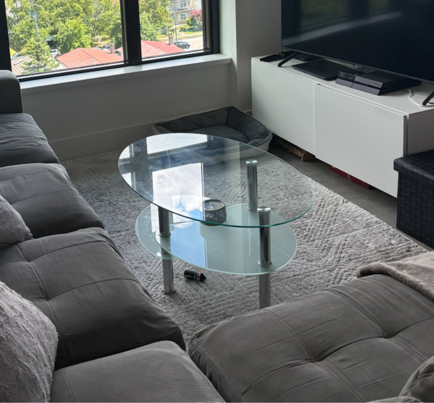 Oval Glass Coffee Table - photo 2