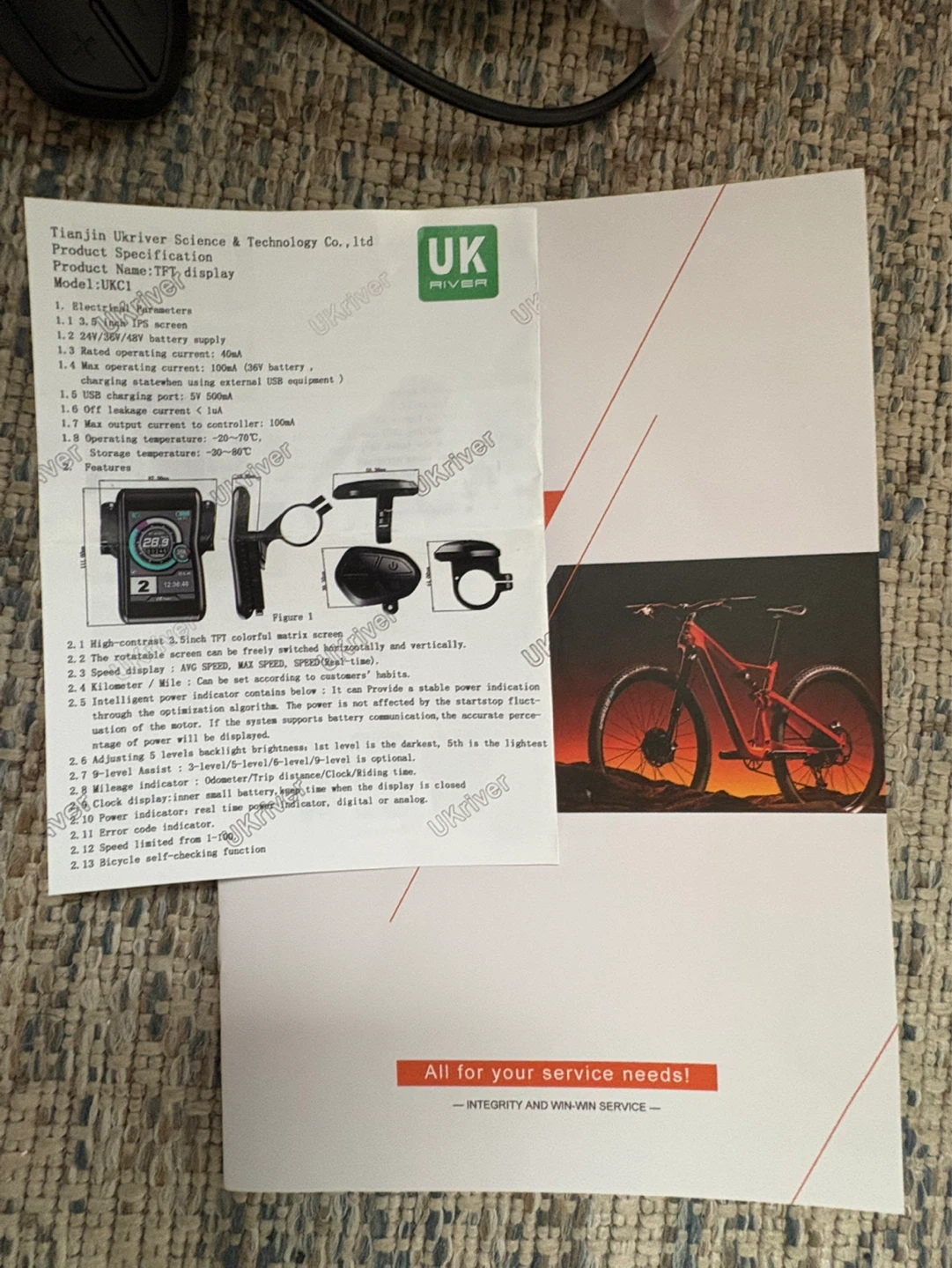 E-bike conversion kit 1000w 48v 27.5 inch (Brand new unused) - photo 5