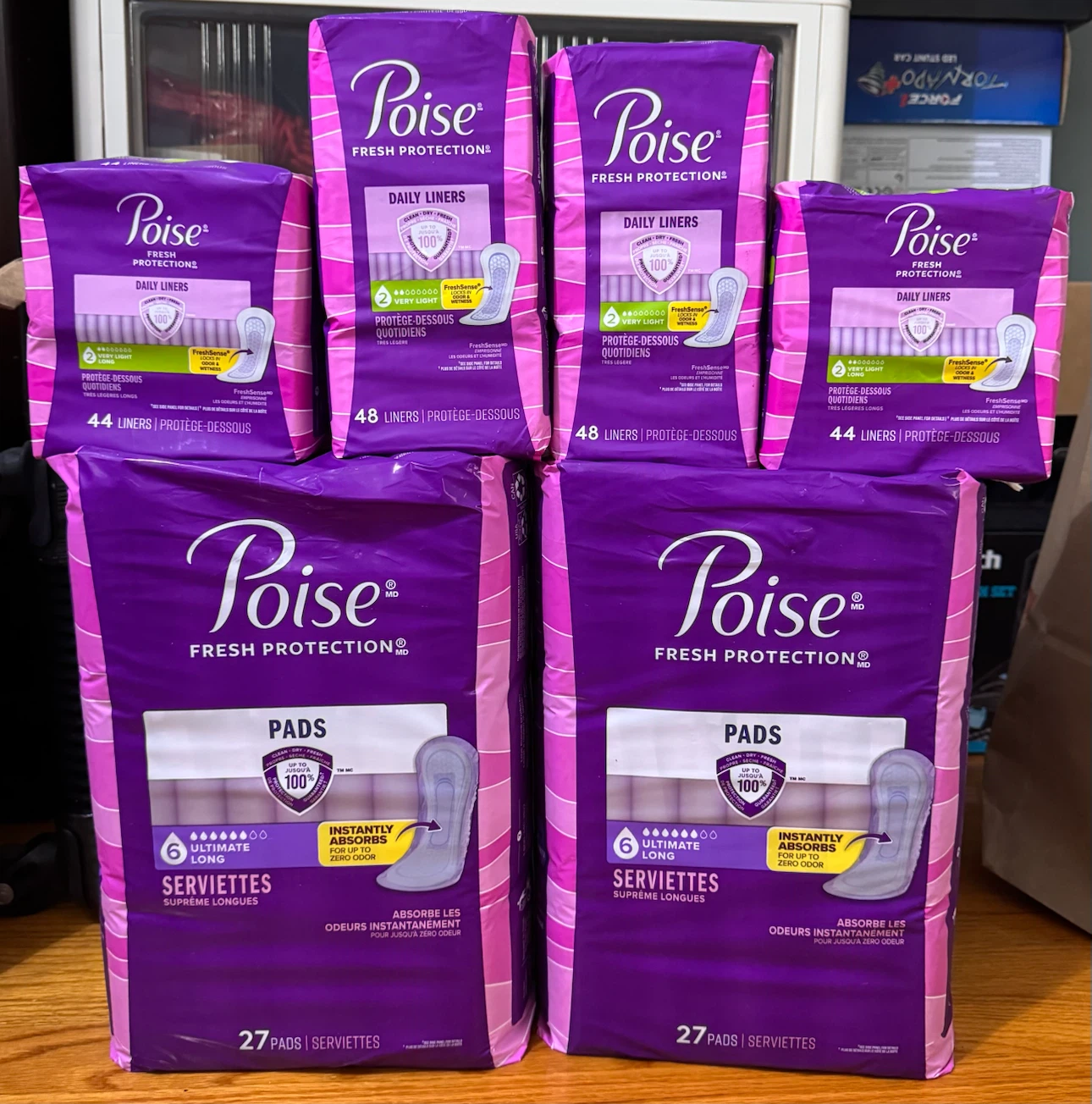 Poise Fresh Protection Pads & Liners Bundle