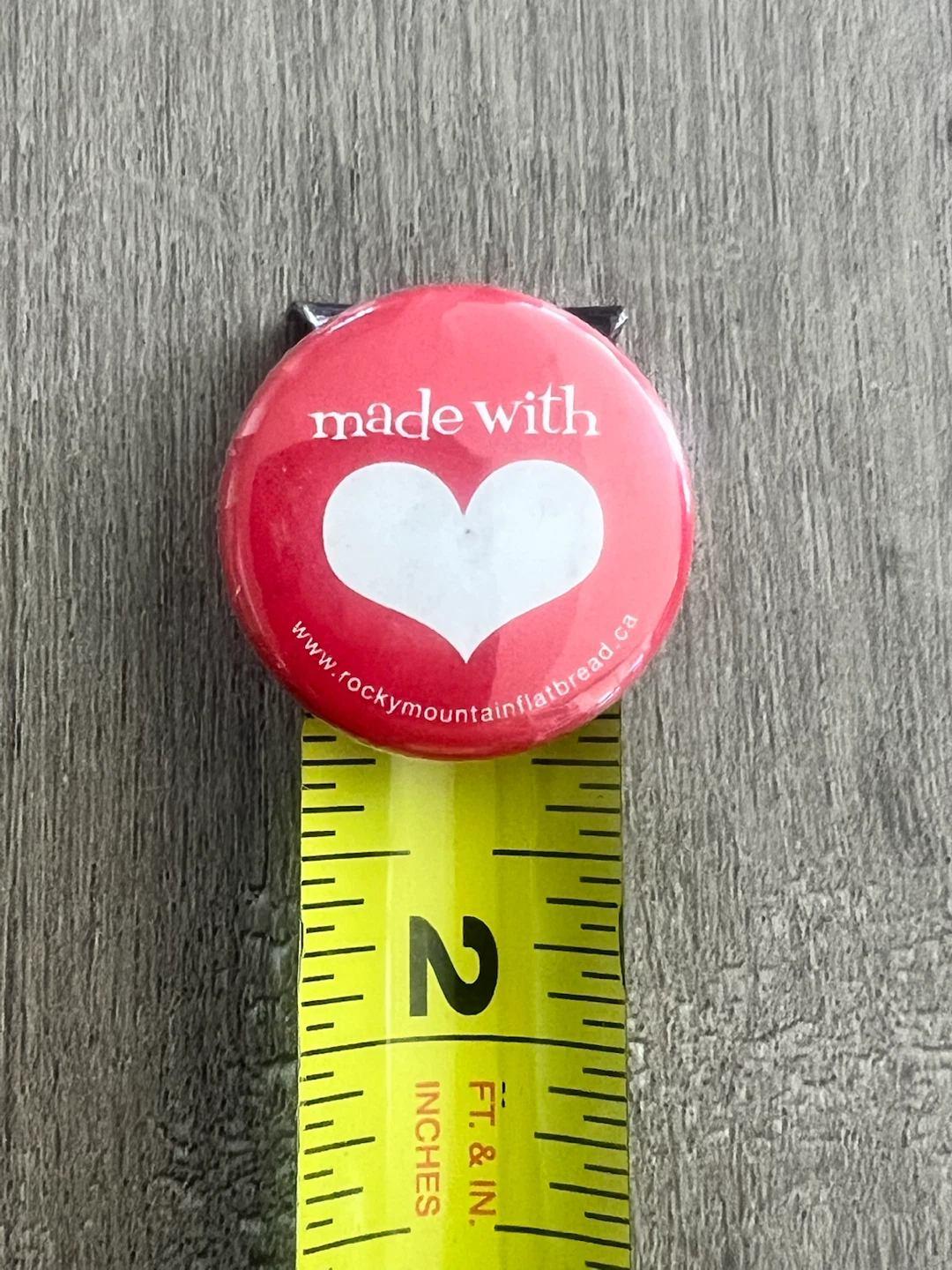 Made with ❤️ Rocky Mountain Flatbread Co. Button Pin - photo 3