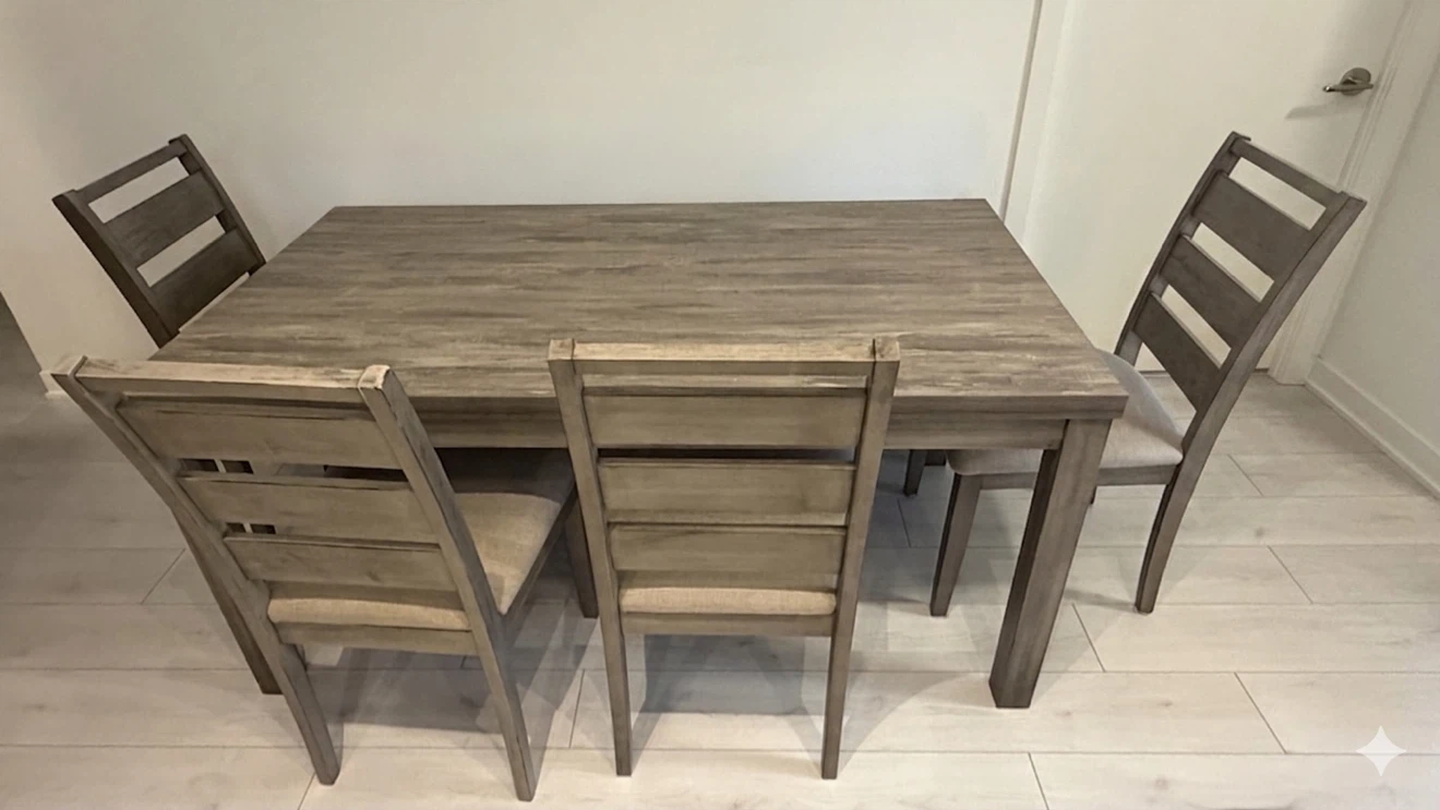 5 piece dining table and chairs