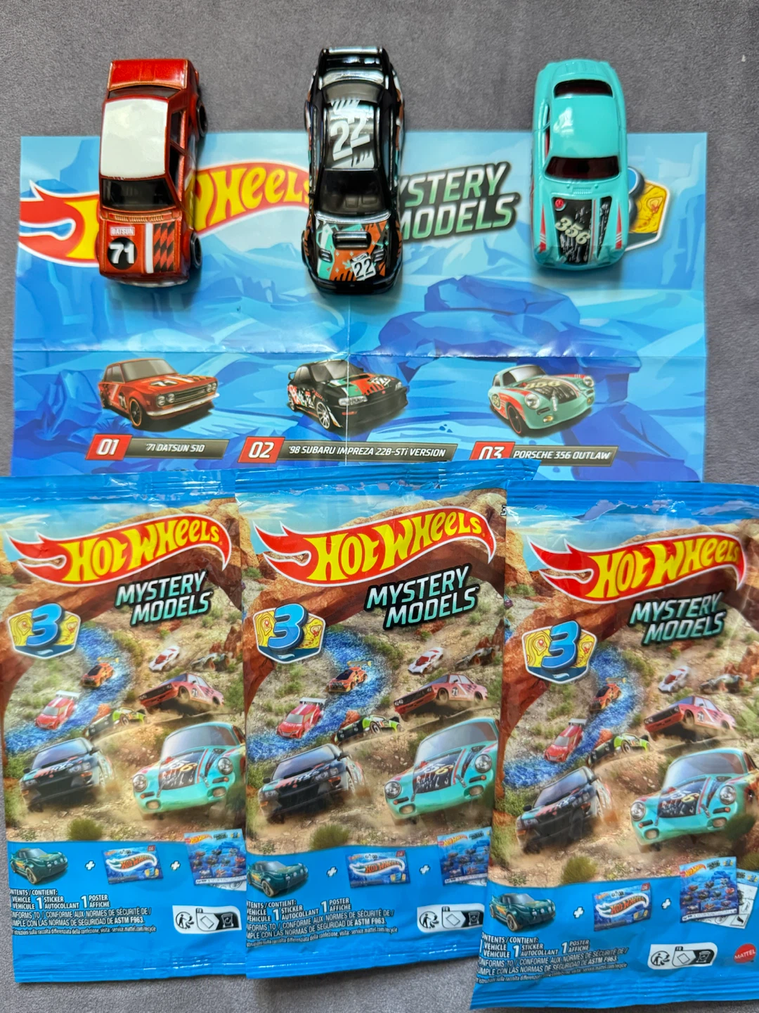 Hot Wheels Mystery Models 3-Pack (01, 02 &03)