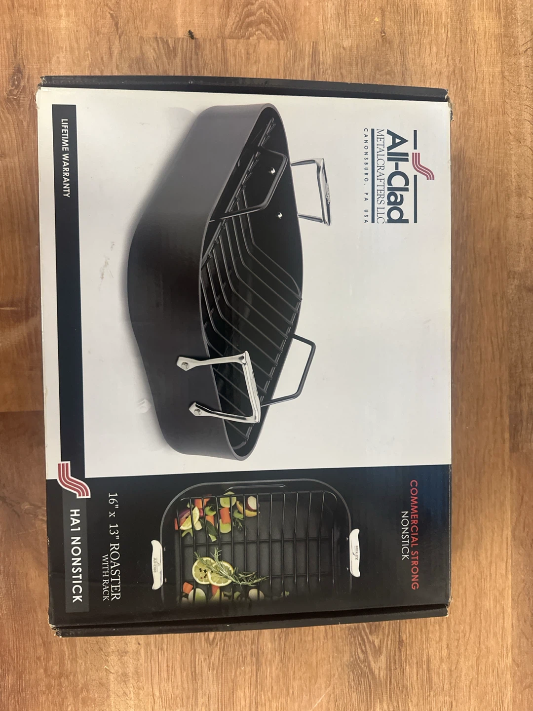 All-Clad 16" x 13" Nonstick Roaster with Rack