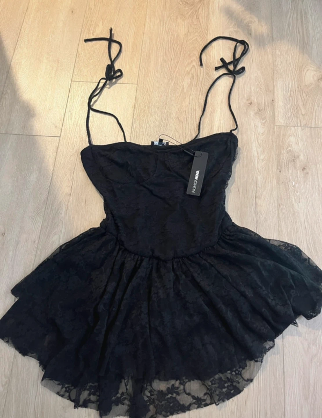 Fashion Nova Serena Lace Mini Dress XL Black - photo 2