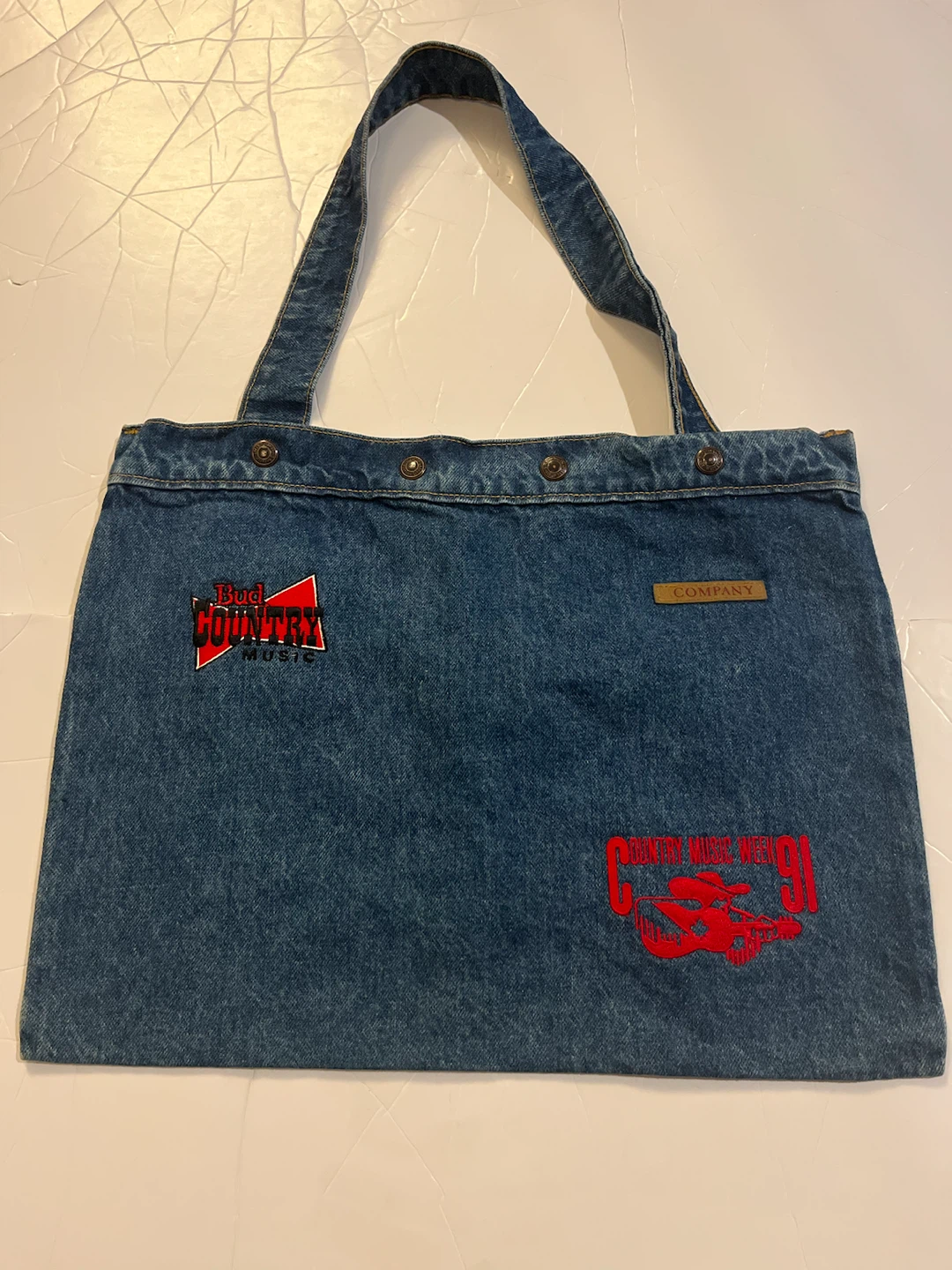 Denim Tote Bag - Bud Country Music