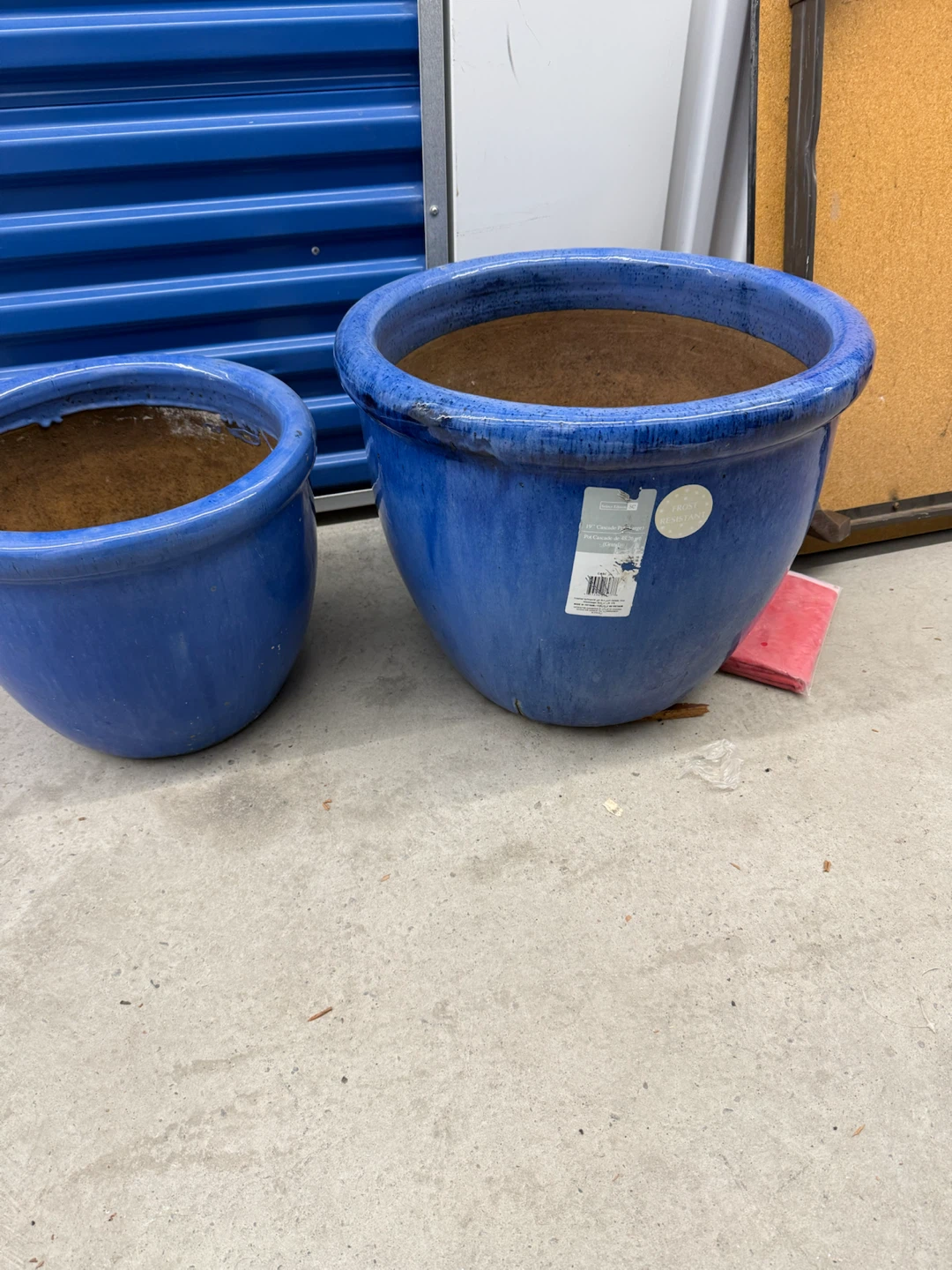 Blue Ceramic Planters (Set of 2)