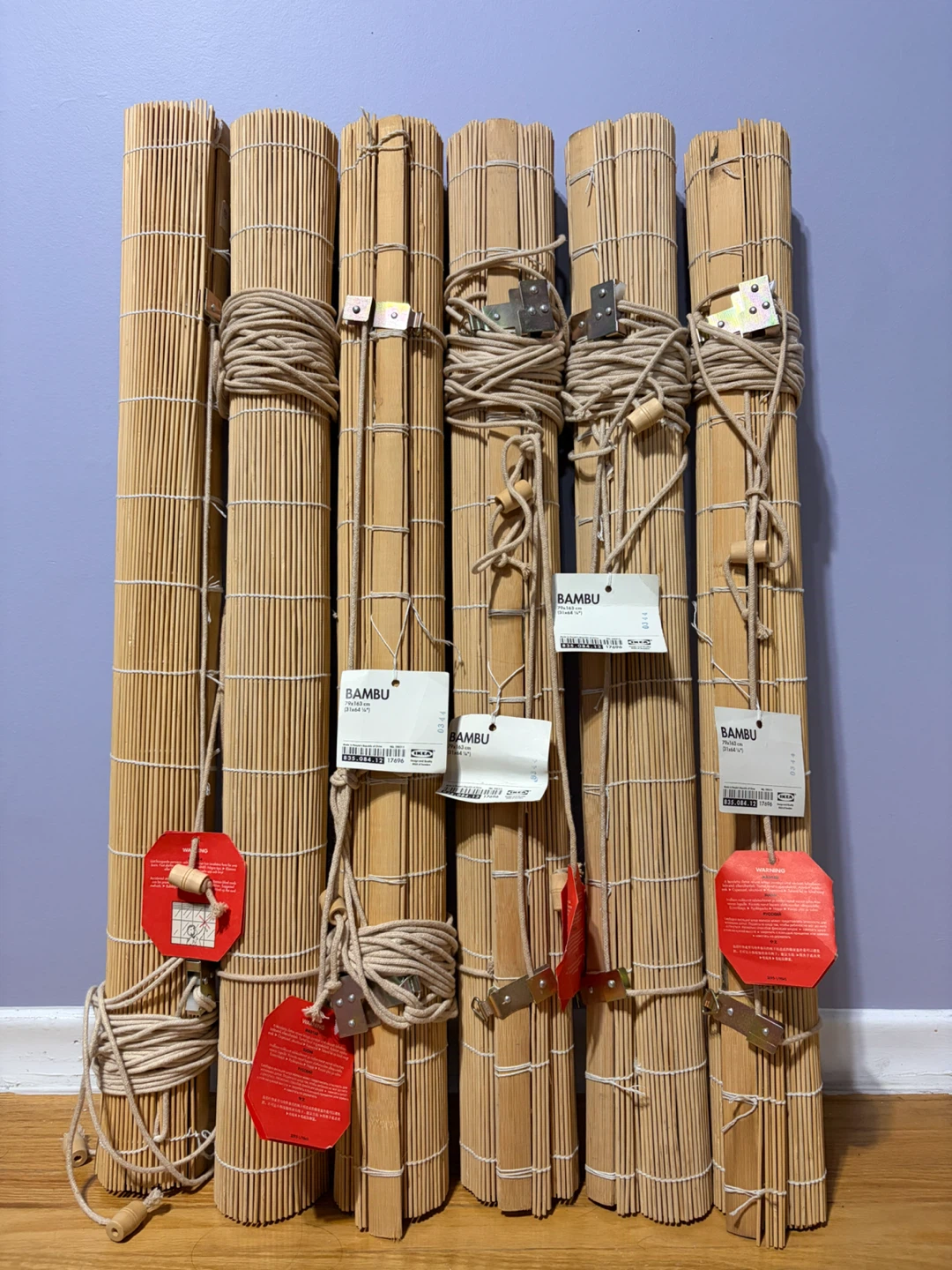 6 IKEA Bambu Bamboo Roller Blinds - 79x163 cm - photo 2