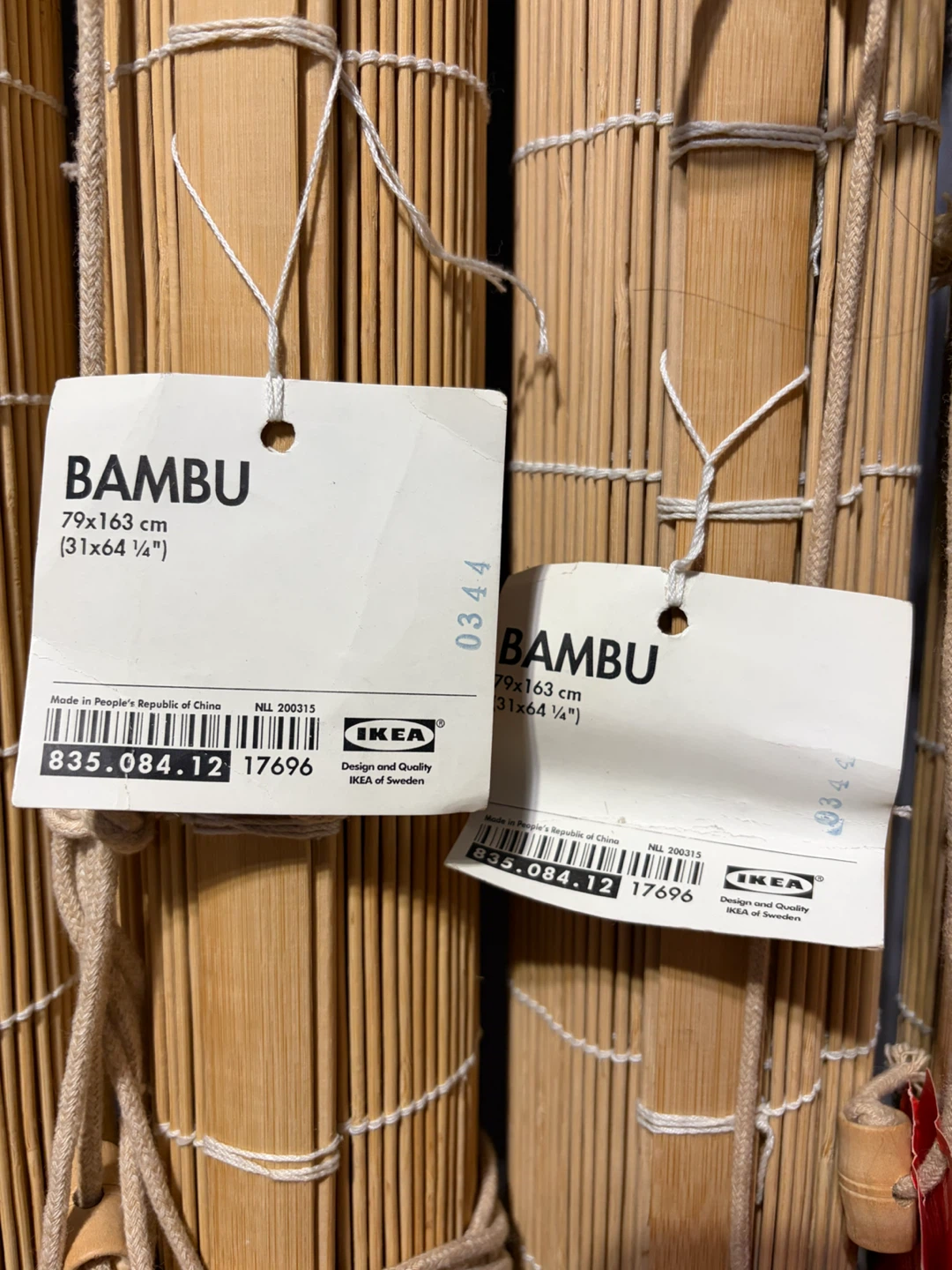 6 IKEA Bambu Bamboo Roller Blinds - 79x163 cm - photo 3