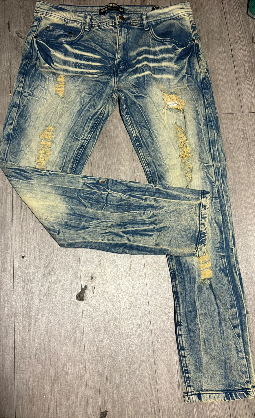 Road Wear Men's Ripped Jeans Size 34