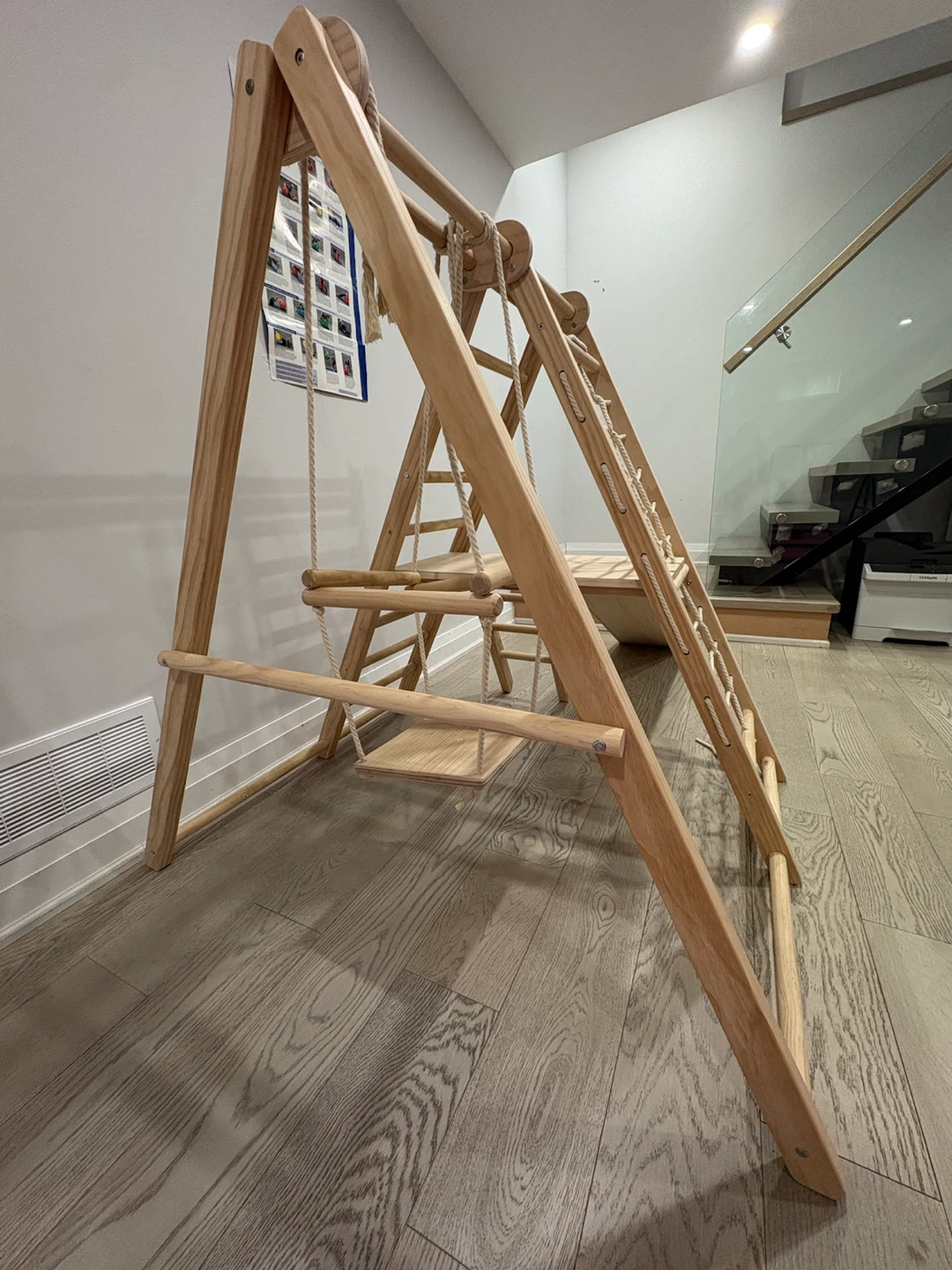 Indoor playground gym with a swing - photo 2