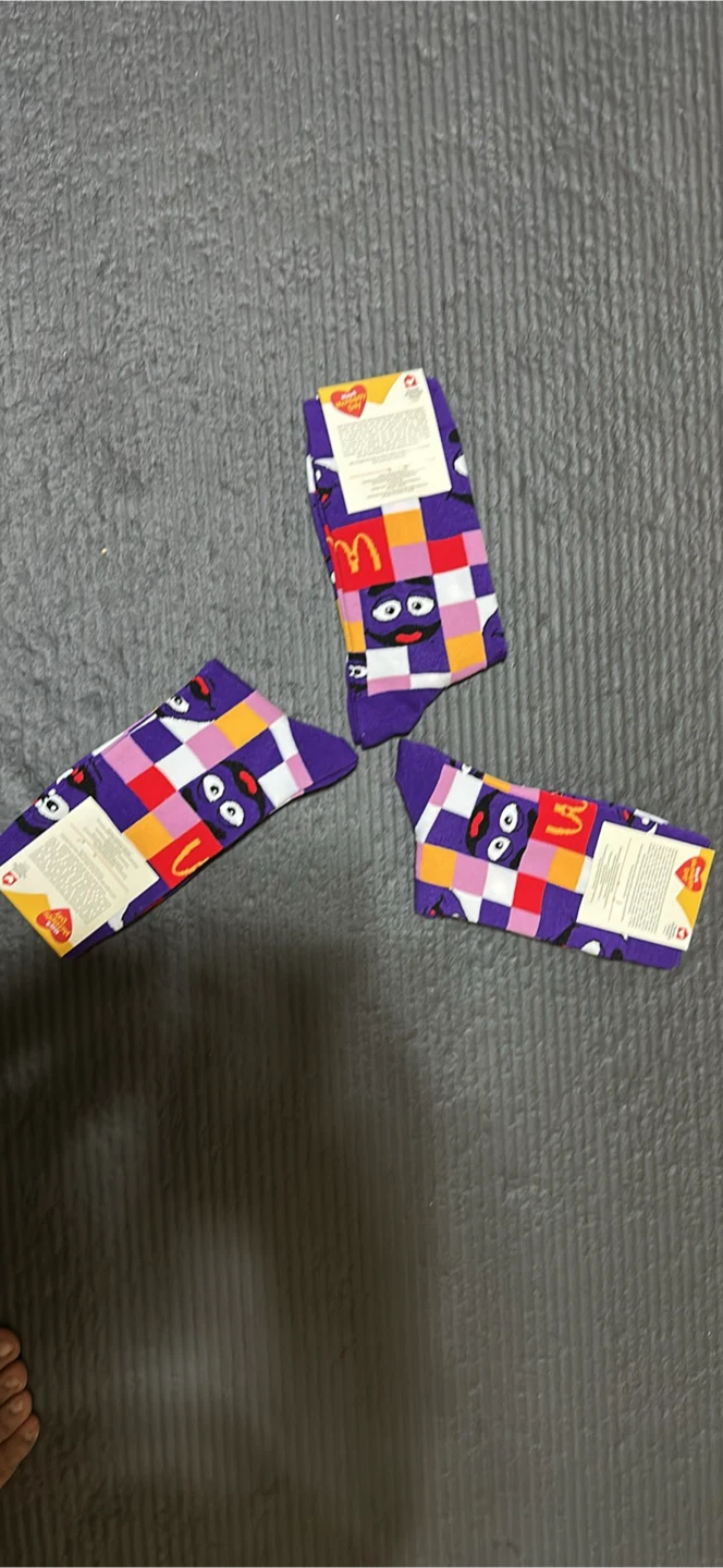 McDonald's Socks - Purple Character Print - photo 3