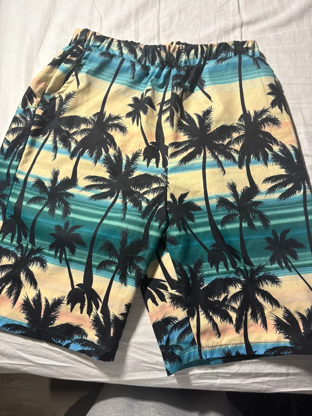 Men's Palm Tree Swim Trunks Size Large