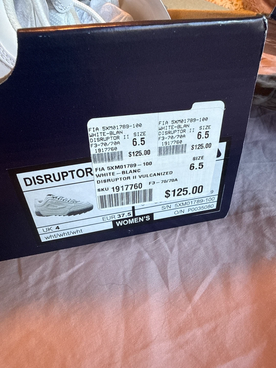 Fila Disruptor II Women's Sneakers White Size 6.5 - photo 4