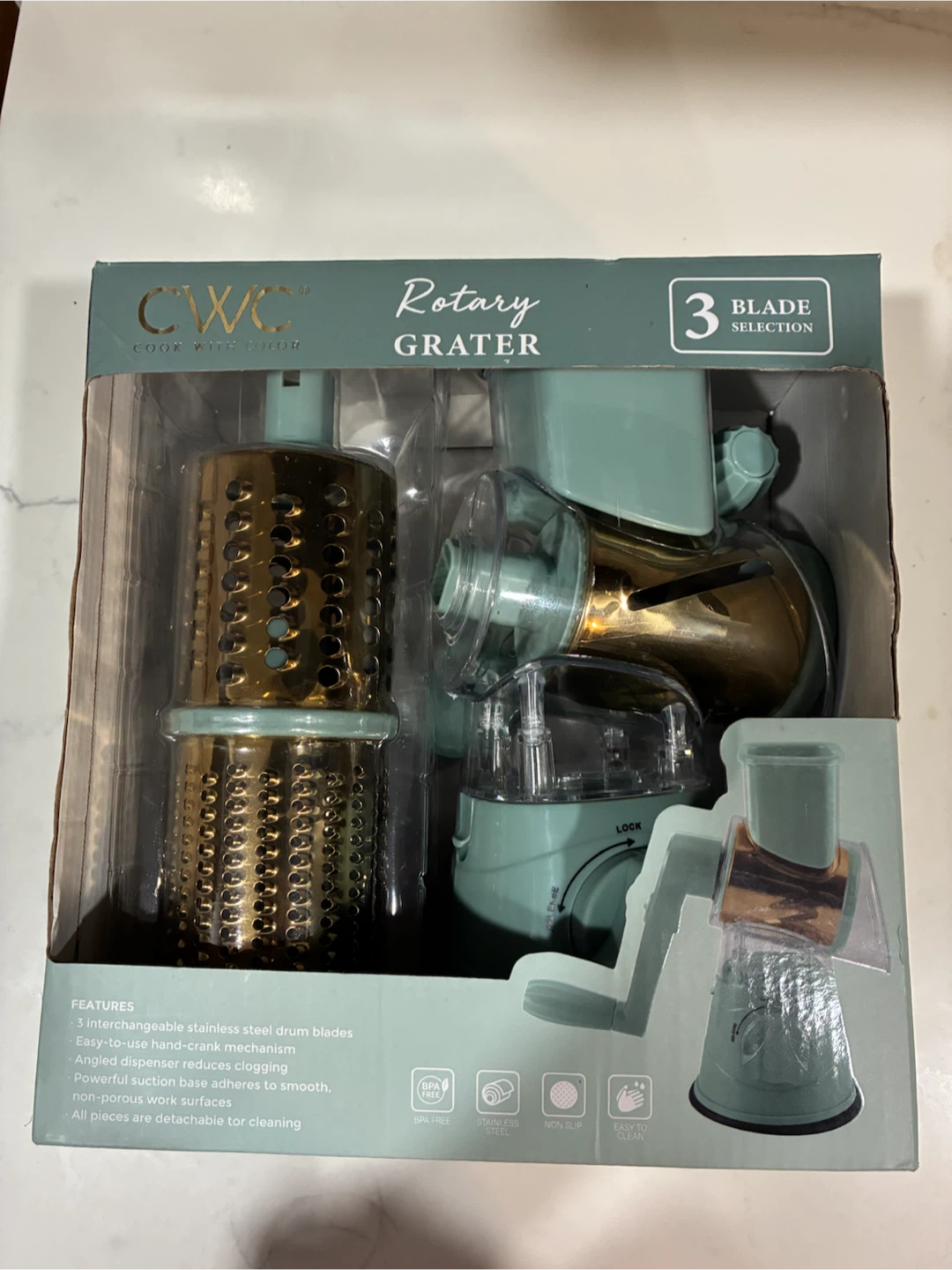 CWC Rotary Grater with 3 Blade Selections