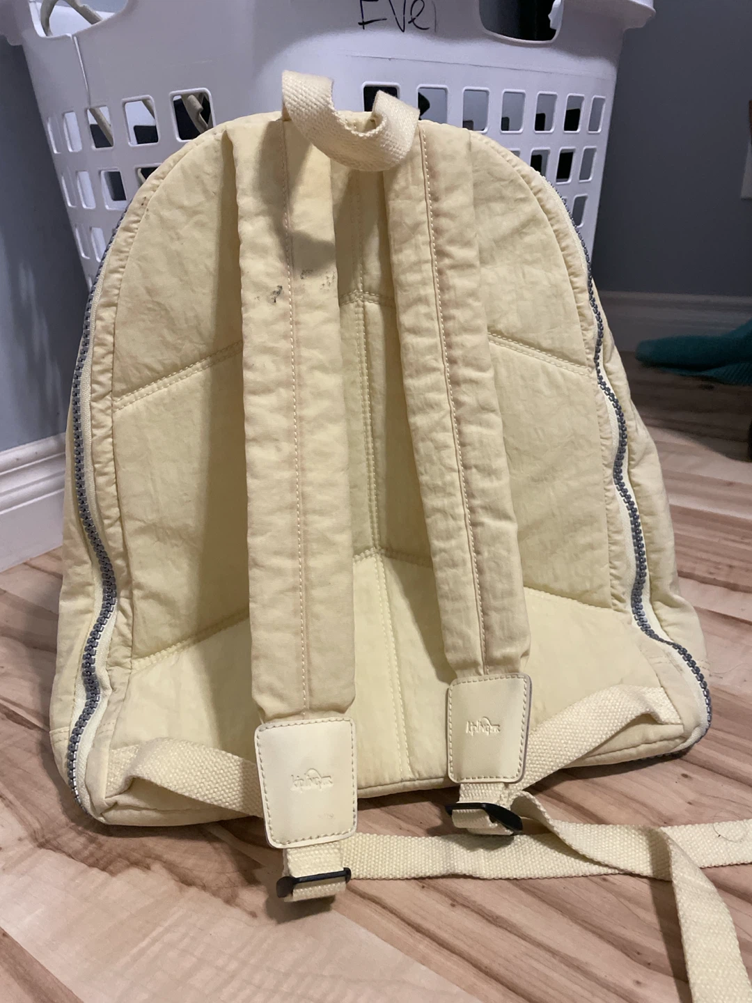 Kipling Yellow Backpack with Monkey Keychain - photo 2