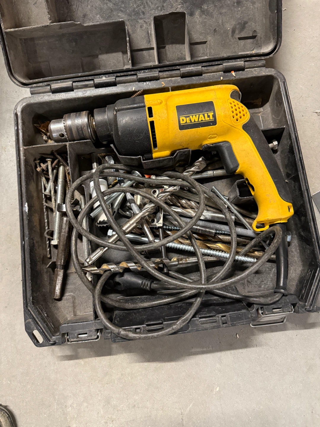 DEWALT DW511 Corded Hammer Drill with Bits and Case