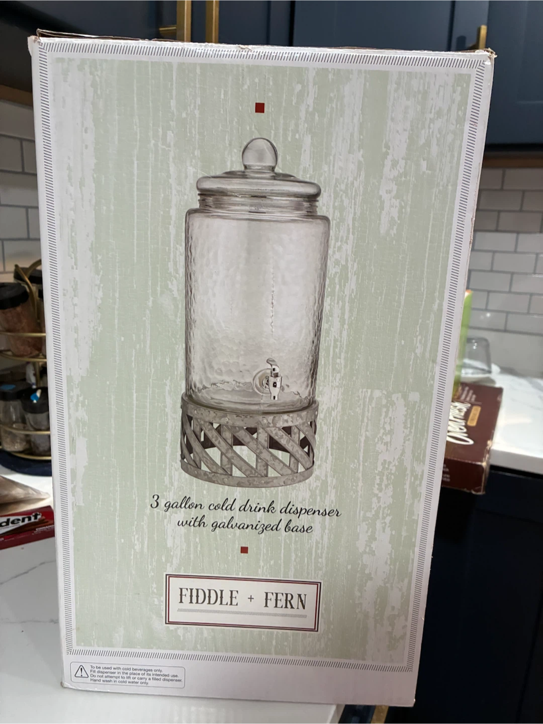 Fiddle + Fern 3 Gallon Cold Drink Dispenser with Galvanized Base - photo 2
