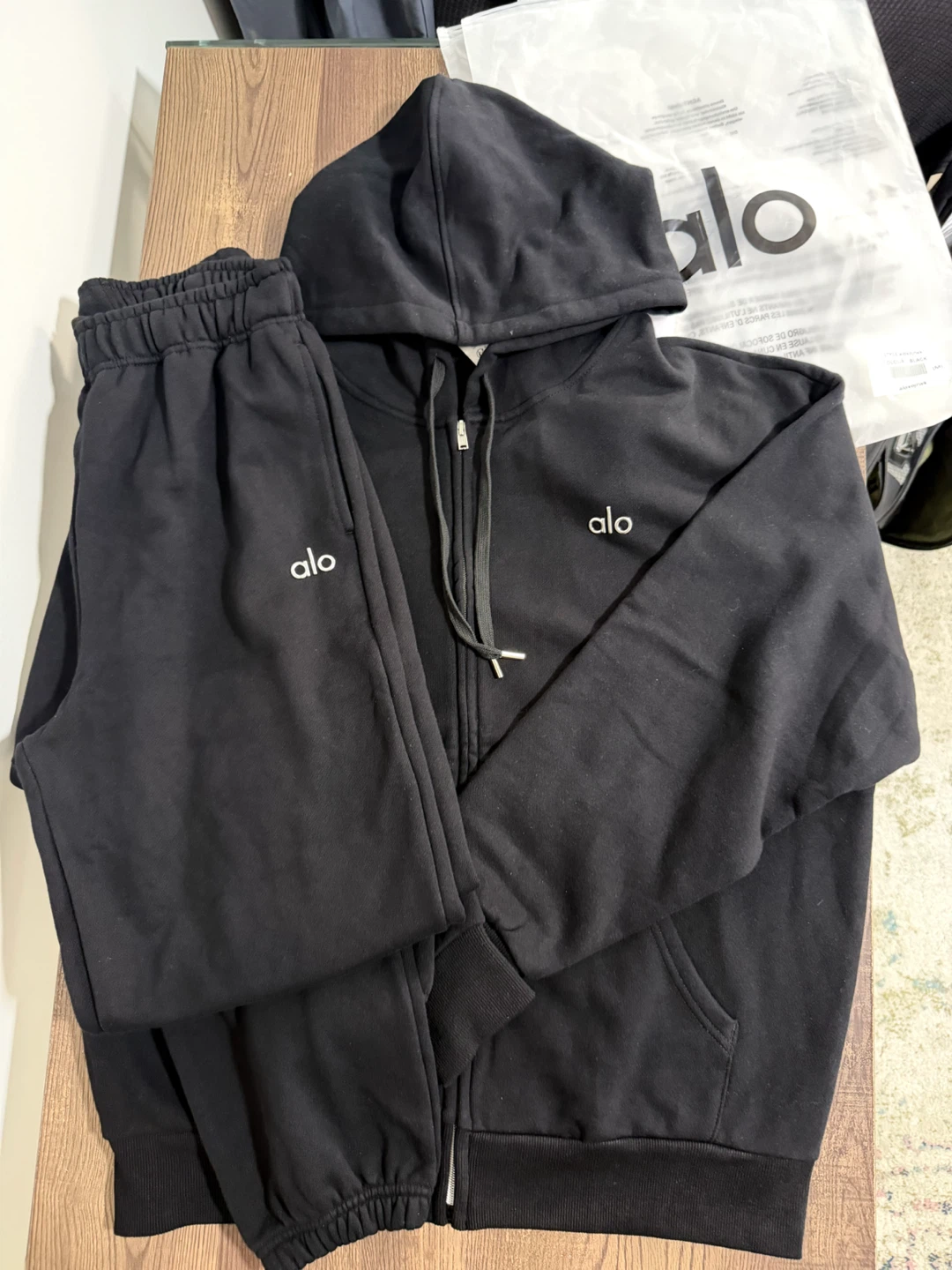 Alo Yoga Sweatpants and Hoodie Set