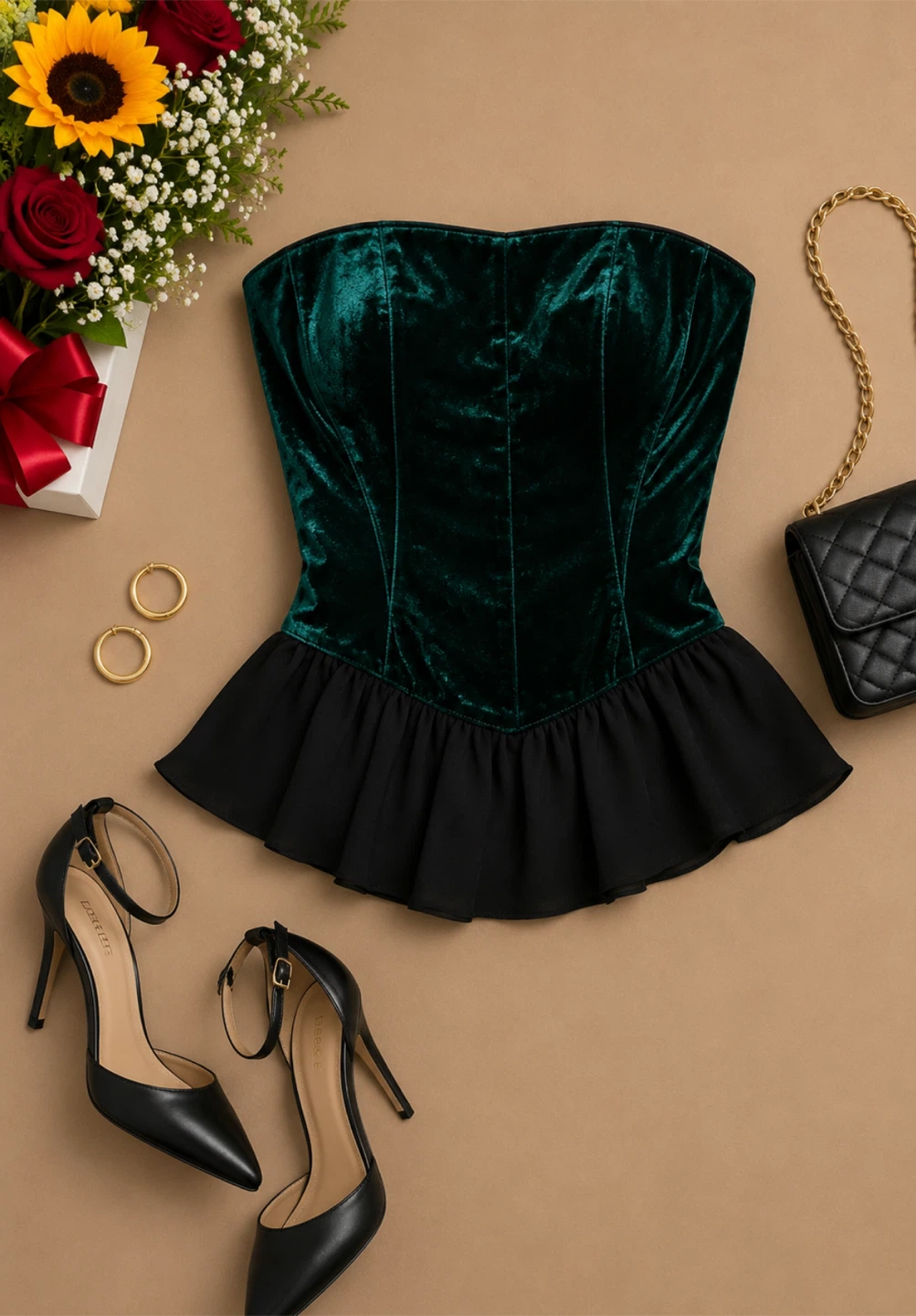 White strapless corset top - photo 2