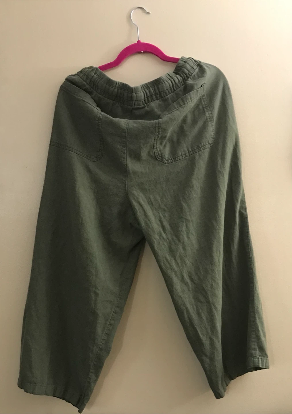 Old Navy Olive Green Linen Capri Pants XL - photo 4