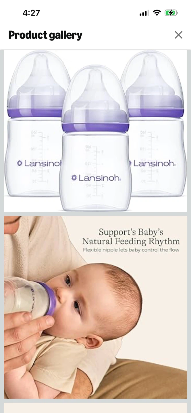 Brand New-Lansinoh Anti-Colic Baby Bottles - 5 Ounce, Pack of 3