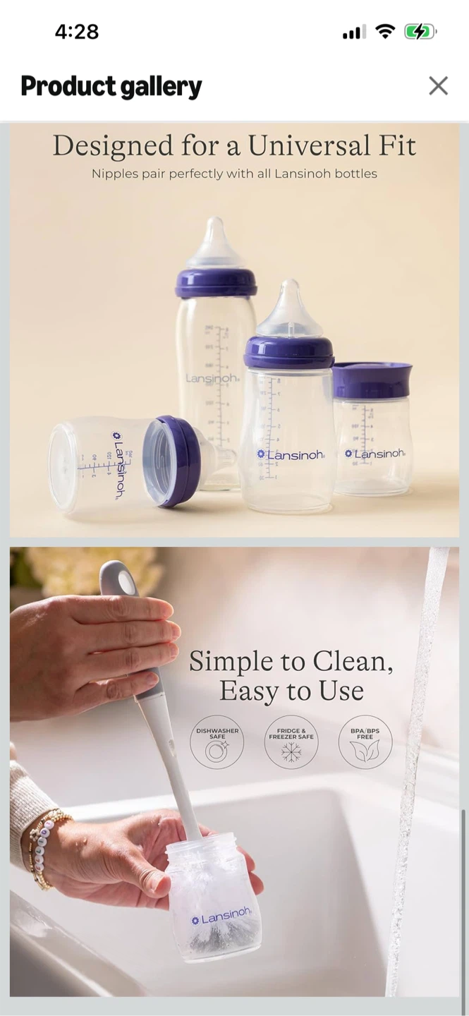 Brand New-Lansinoh Anti-Colic Baby Bottles - 5 Ounce, Pack of 3 - photo 3