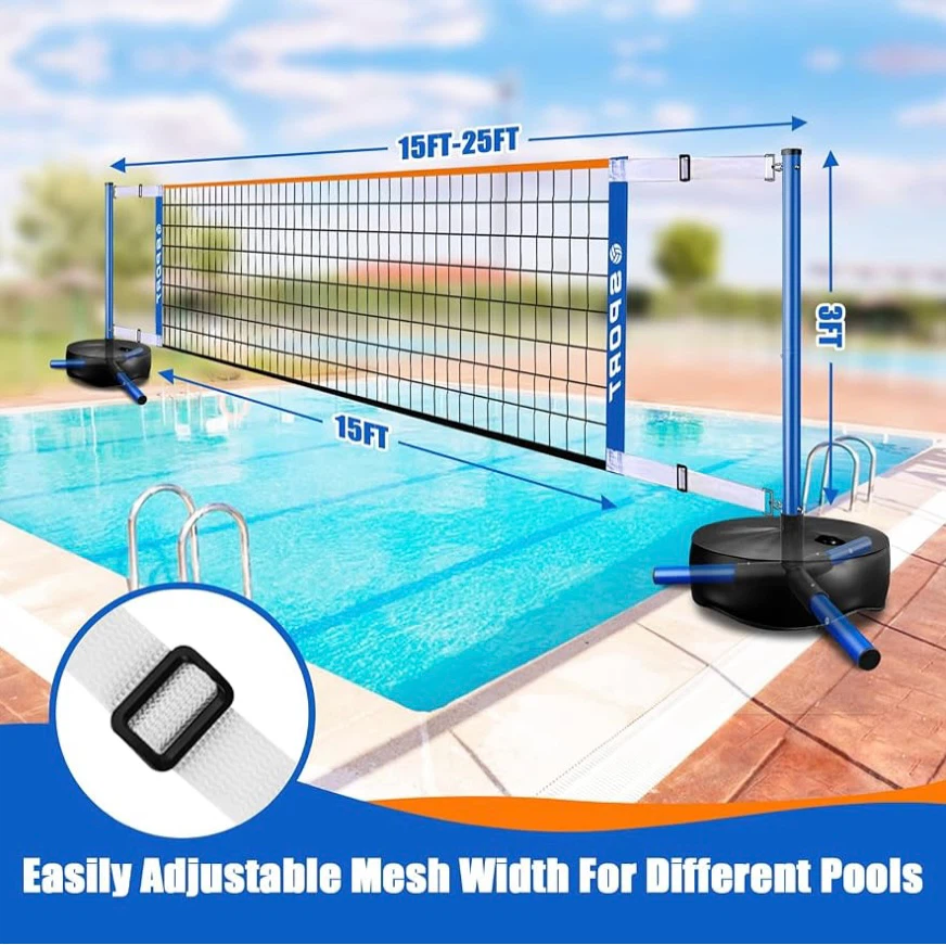 SPORT Pool Volleyball Net Set - Adjustable 15-25 FT - photo 3